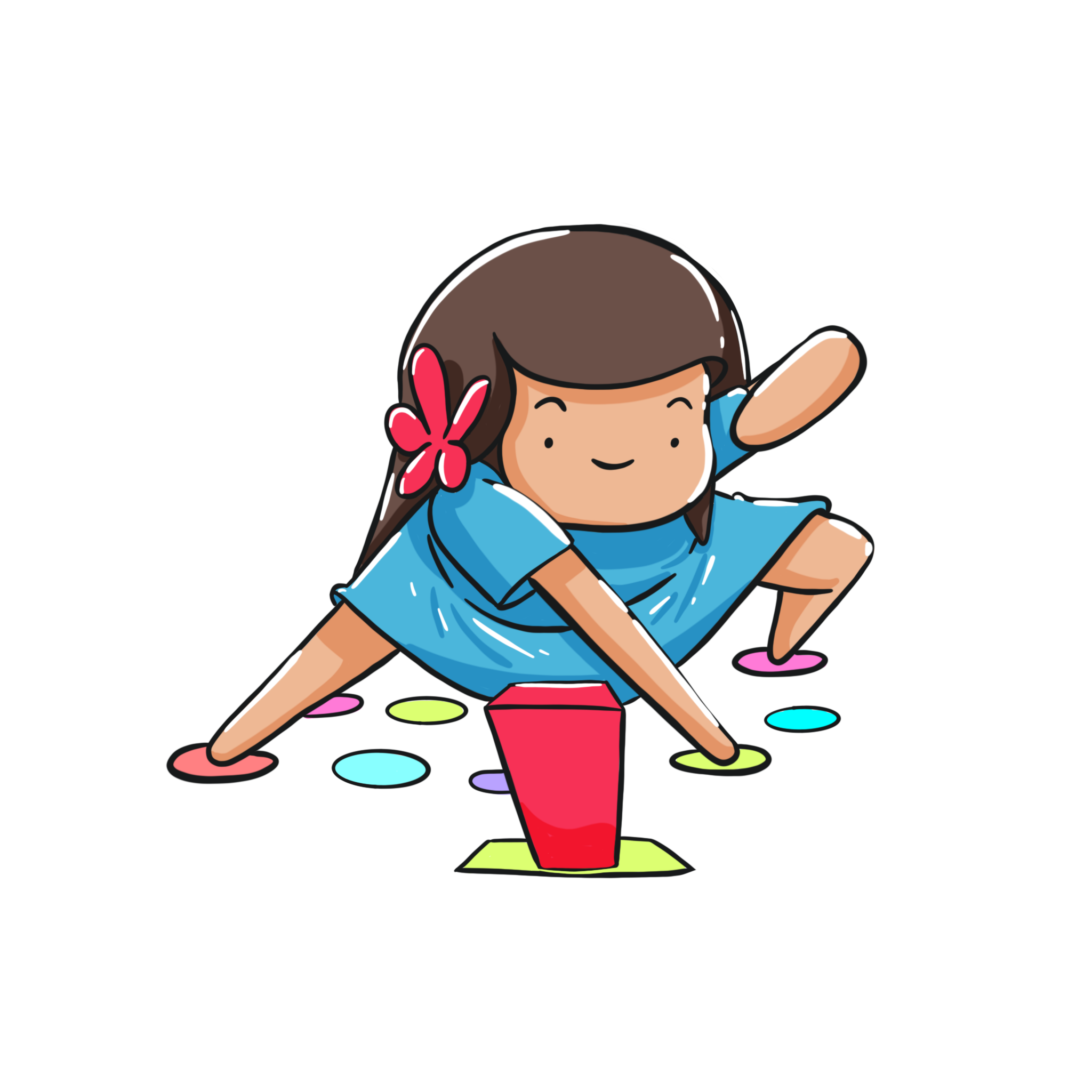 Nootchi joue au Twister